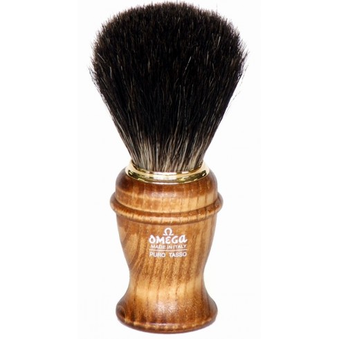 Blaireau de rasage, blaireau rasage, blaireau barbe pur poil noir 6191 OMEGA