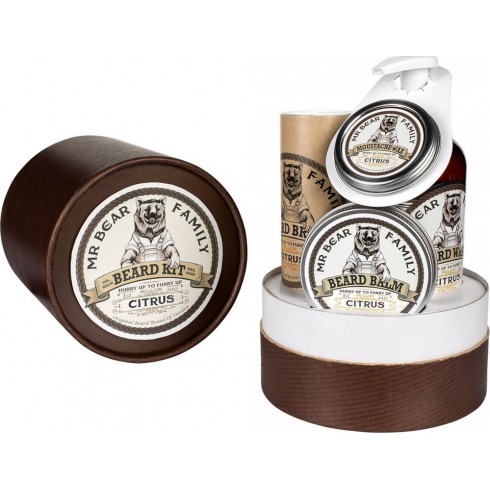 Coffret barbe, barbier coffret, kit soin barbe citrus MR BEAR FAMILY 124KICI Coffret barbe, barbier coffret, kit soin barbe citrus MR BEAR FAMILY 124KICI