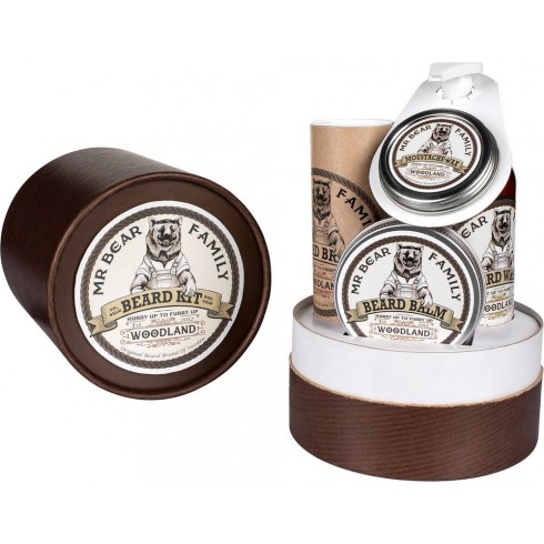 Coffret barbe, barbier coffret, kit soin barbe woodland MR BEAR FAMILY 125KIWO