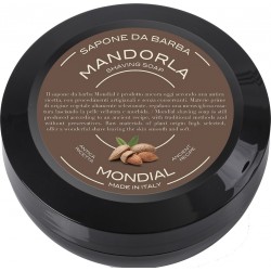 Savon à raser amande douce, savon a barbe mandorla, savon de rasage MONDIAL SHAVING SR-60-M