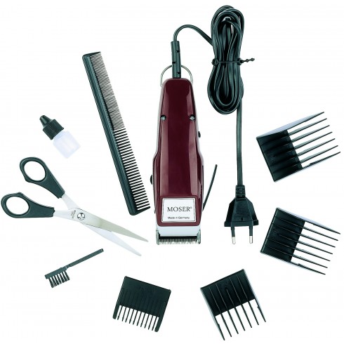 photo de MOSER 1400 Tondeuse cheveux avec 4 sabots de 4,5 à 15mm et accessoires photo de MOSER 1400 Tondeuse cheveux avec 4 sabots de 4,5 à 15mm et accessoires