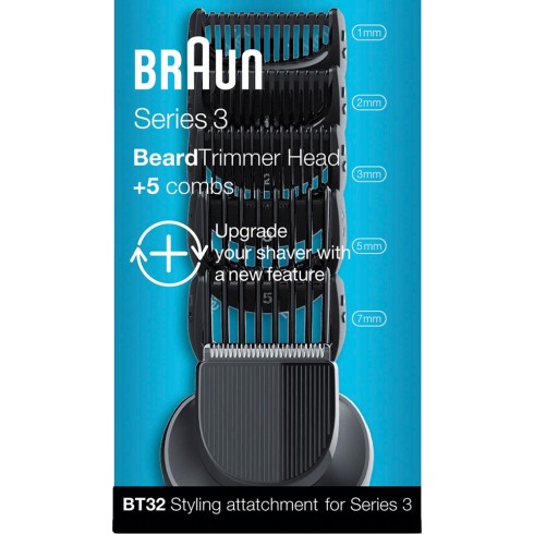 tete tondeuse barbe BRAUN, rasoir electrique braun, rasoir braun serie 3 BT32