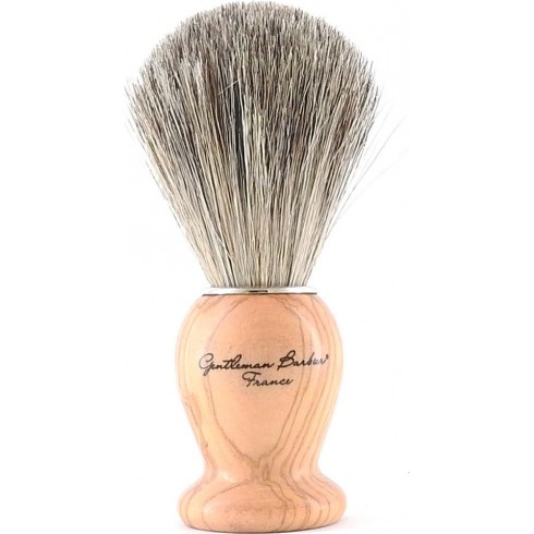 photo de Blaireau Best Badger pur poil gris, Taille 12 manche Olivier (BOLG12) Gentleman Barbier photo de Blaireau Best Badger pur poil gris, Taille 12 manche Olivier (BOLG12) Gentleman Barbier