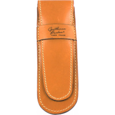 photo de Etui pour Coupe Chou en Cuir Camel GENTLEMAN BARBIER photo de Etui pour Coupe Chou en Cuir Camel GENTLEMAN BARBIER