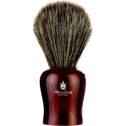 photo de Blaireau pur Crin de Cheval Noir, Taille 8, M, manche Roux (12603) VIE-LONG