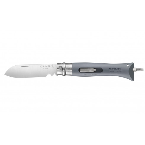 Couteau OPINEL Bricolage Gris N°9 embout tournevis plat & cruciforme Couteau OPINEL Bricolage Gris N°9 embout tournevis plat & cruciforme