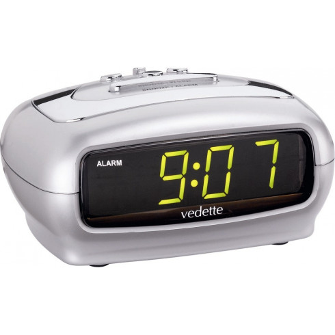 Réveil LED gris metal secteur VEDETTE Réveil LED gris metal secteur VEDETTE
