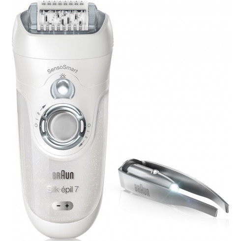 Epilateur silk épil 7 SensoSmart W&D + 7 accessoires BRAUN Epilateur silk épil 7 SensoSmart W&D + 7 accessoires BRAUN
