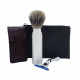 Trousse cuir petit modèle de voyage, blaireau, rasoir Mach3 TM3 LORDSON