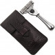 Trousse cuir petit modèle de voyage, blaireau, rasoir Mach3 TM3 LORDSON
