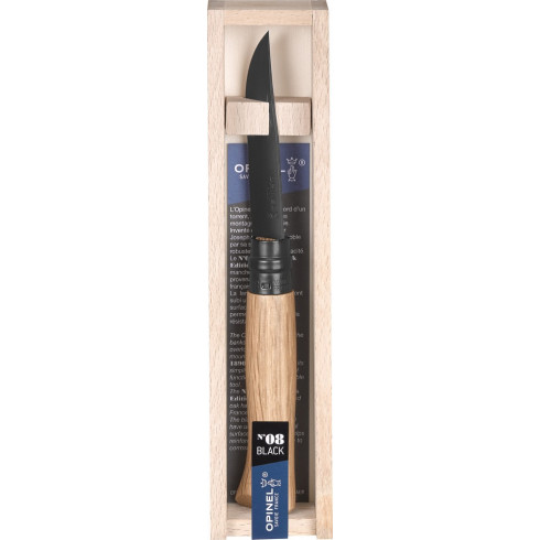 couteau-opinel-chene-black-n8-a-lame-noire-85cm-dans-son-plumier couteau-opinel-chene-black-n8-a-lame-noire-85cm-dans-son-plumier