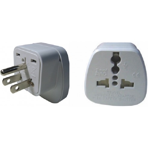 Adaptateur De Prise Usa + Terre Vers France