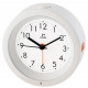-Réveil quartz blanc fonctionnel, trotteuse silencieuse VEDETTE.