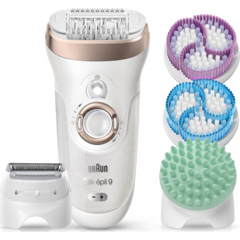 Epilateur silk épil 9 SkinSpa 9961V BRAUN Wet & Dry + brosses exfoliantes corps et visage Epilateur silk épil 9 SkinSpa 9961V BRAUN Wet & Dry + brosses exfoliantes corps et visage