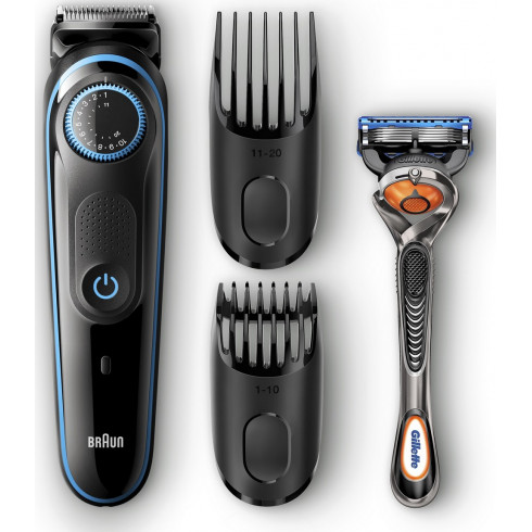 Tondeuse barbe BT5040 BRAUN Noire 2 en 1, 2 sabots de 0.5 à 20mm, rasoir fusion Tondeuse barbe BT5040 BRAUN Noire 2 en 1, 2 sabots de 0.5 à 20mm, rasoir fusion