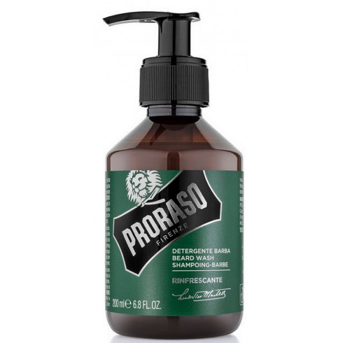 Shampoing à Barbe et moustache Rafraîchissant vert 200 ml PRORASO Shampoing à Barbe et moustache Rafraîchissant vert 200 ml PRORASO