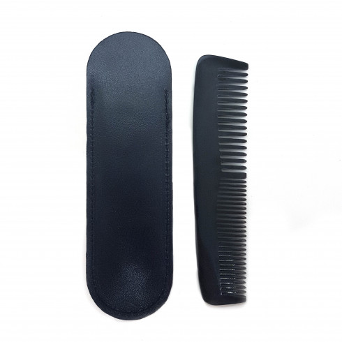 -Peigne Cheveux de Poche en corne véritable 13cm dans son étui LORDSON -Peigne Cheveux de Poche en corne véritable 13cm dans son étui LORDSON