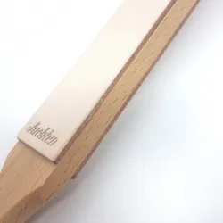 photo de Cuir à Aiguiser raquette , 2 Côtés Peau sur bois 20cm HEROLD