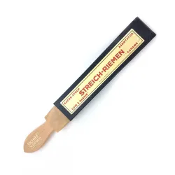 photo de Cuir à Aiguiser raquette , 2 Côtés Peau sur bois 20cm HEROLD