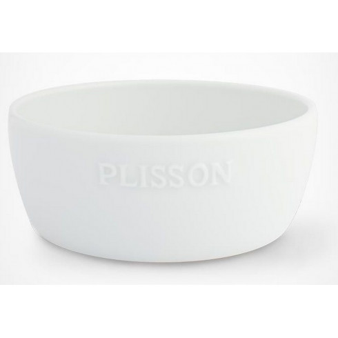 *-Bol à raser en porcelaine blanche avec logo Plisson, sans couvercle PLISSON