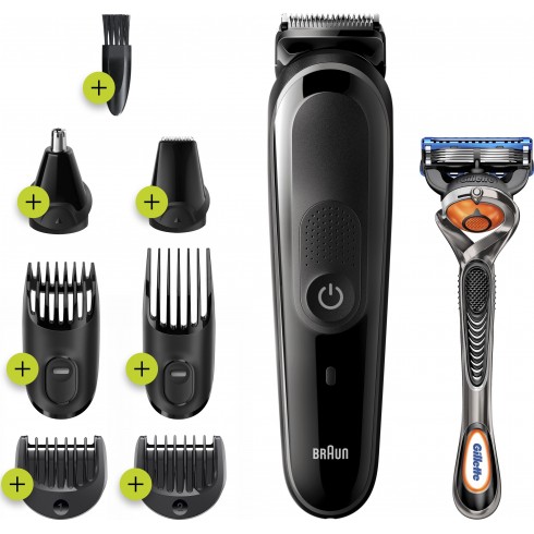 Tondeuse Multi-usage BRAUN MGK5260, 8 en 1 : cheveux, barbe, nez-oreilles, corps, précision, de 0.5 à 21 mm Tondeuse Multi-usage BRAUN MGK5260, 8 en 1 : cheveux, barbe, nez-oreilles, corps, précision, de 0.5 à 21 mm