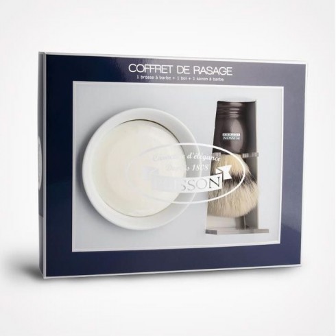 Ensemble de Rasage PLISSON 3 Pièces, support & bol et savon & blaireau Access marron Ensemble de Rasage PLISSON 3 Pièces, support & bol et savon & blaireau Access marron
