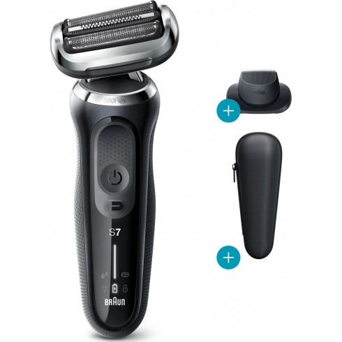 Rasoir rechargeable Braun 70-N1200S Séries 7 W&D Noir, tête flexible 360°, tondeuse précision Rasoir rechargeable Braun 70-N1200S Séries 7 W&D Noir, tête flexible 360°, tondeuse précision