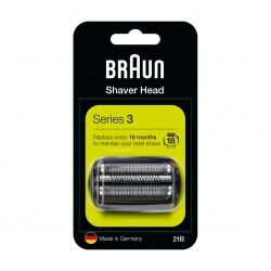 tete de rasoir braun, combipack, grille de rasoir et couteau pour rasoir électrique Séries 3 (S300/301/310) 21B