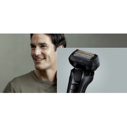 Rasoir électrique ES-LV9U PANASONIC, rechargeable, moteur linéaire, 5 lames, noir, Wet & Dry + station de nettoyage