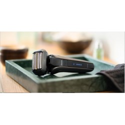 Rasoir électrique ES-LV9U PANASONIC, rechargeable, moteur linéaire, 5 lames, noir, Wet & Dry + station de nettoyage