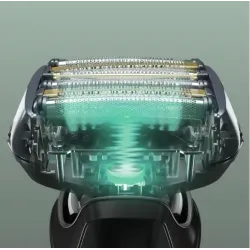 Rasoir électrique PANASONIC  ES-LS6A, rechargeable, 6 lames, Wet & Dry, tête multiflex, noir, puissant moteur linéaire