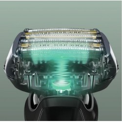 Rasoir électrique PANASONIC  ES-LS9A, rechargeable, 6 lames, noir, puissant moteur linéaire, Wet & Dry + station de nettoyage