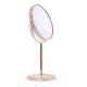 Miroir grosissant, X10,sur pied, miroir maquillage, de rasage, rose gold, diamètre 17.5 cm