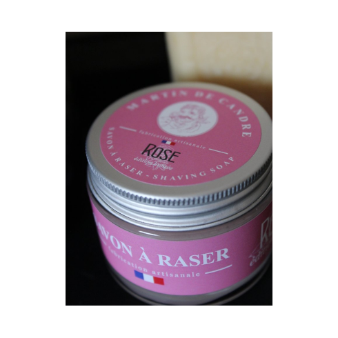 Savon à Raser, savon a barbe, savon de rasage parfum rose MARTIN DE CANDRE 50-SAR-ROSE