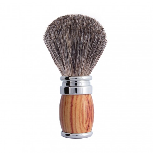 Blaireau plisson, blaireau de rasage, blaireau barbe, Blaireau poil gris de Russie manche fût bois de rose Chromé J539421.PR JOR Blaireau plisson, blaireau de rasage, blaireau barbe, Blaireau poil gris de Russie manche fût bois de rose Chromé J539421.PR JOR