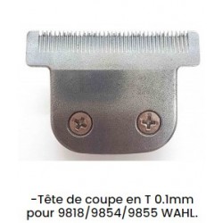 -Tête de coupe en T 0.1mm pour 9818/9854/9855 WAHL.