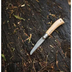 Scie N°12 OPINEL manche hêtre naturel lame acier carbone 12cm