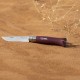 Couteau OPINEL Baroudeur N°8 lien cuir, Grenat