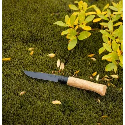 Couteau OPINEL Chêne BLACK N°8 à lame noire 8.5cm dans son plumier
