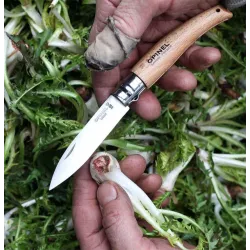 Couteau OPINEL de Jardin N°8 manche hêtre naturel, lame inoxydable