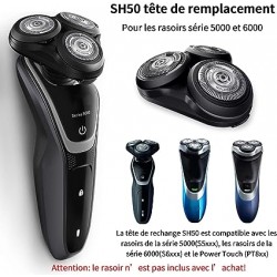 tete de rasoir PHILIPS pour rasoir électrique Philips Séries 5000, AquaTouch  SH50/50 