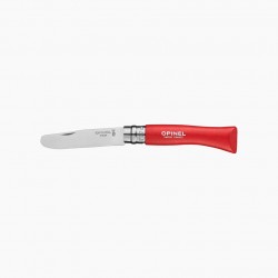 Couteau mon 1er opinel lame arrondie naturel manche rouge