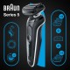 Rasoir électrique Braun Séries 5 51-W4650CS, W&D, Noir, tondeuse à barbe & corps, socle de charge