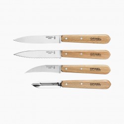 Coffret les Essentiels n°112,113, 114, 115 Hêtre vernis naturel OPINEL