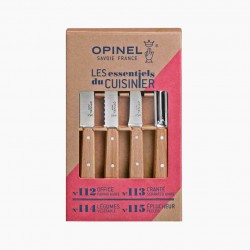 Coffret les Essentiels n°112,113, 114, 115 Hêtre vernis naturel OPINEL