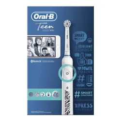 Brosse à dents Oral B Braun Teen White, manche bluetooth, 2 brossettes