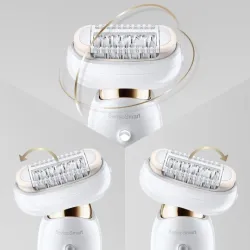 Épilateur Silk Épil 9 Flex 9100 3D BRAUN, Face SPA, brosse exfoliante, tête flexible rasage & tondeuse