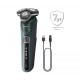 Rasoir électrique Philips Séries 5000 S5884/3, Flex 360°, tondeuse rétractable, socle de charge + accessoire tondeuse barbe