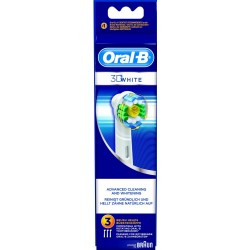 Brossettes brosse à dents électrique Oral B Braun X3 3D White (EB18X3)