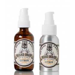 Coffret soin barbe MR BEAR FAMILY baume et huile à barbe citrus 50ml